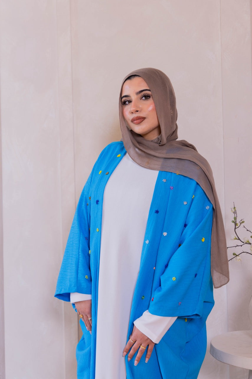 Beaded Flower Abaya