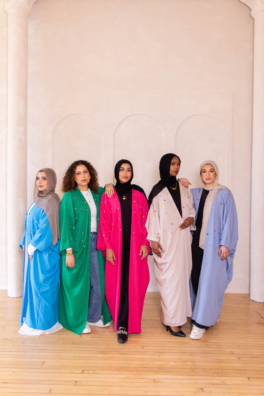 Beaded Flower Abaya