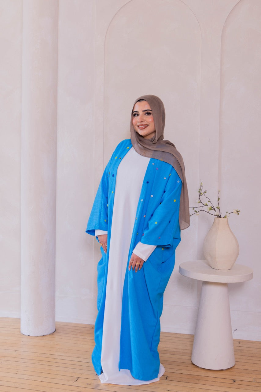 Beaded Flower Abaya