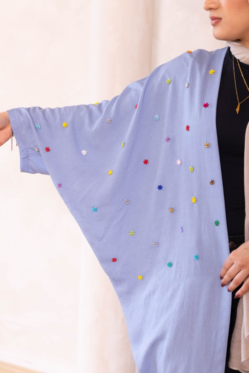 Beaded Flower Abaya