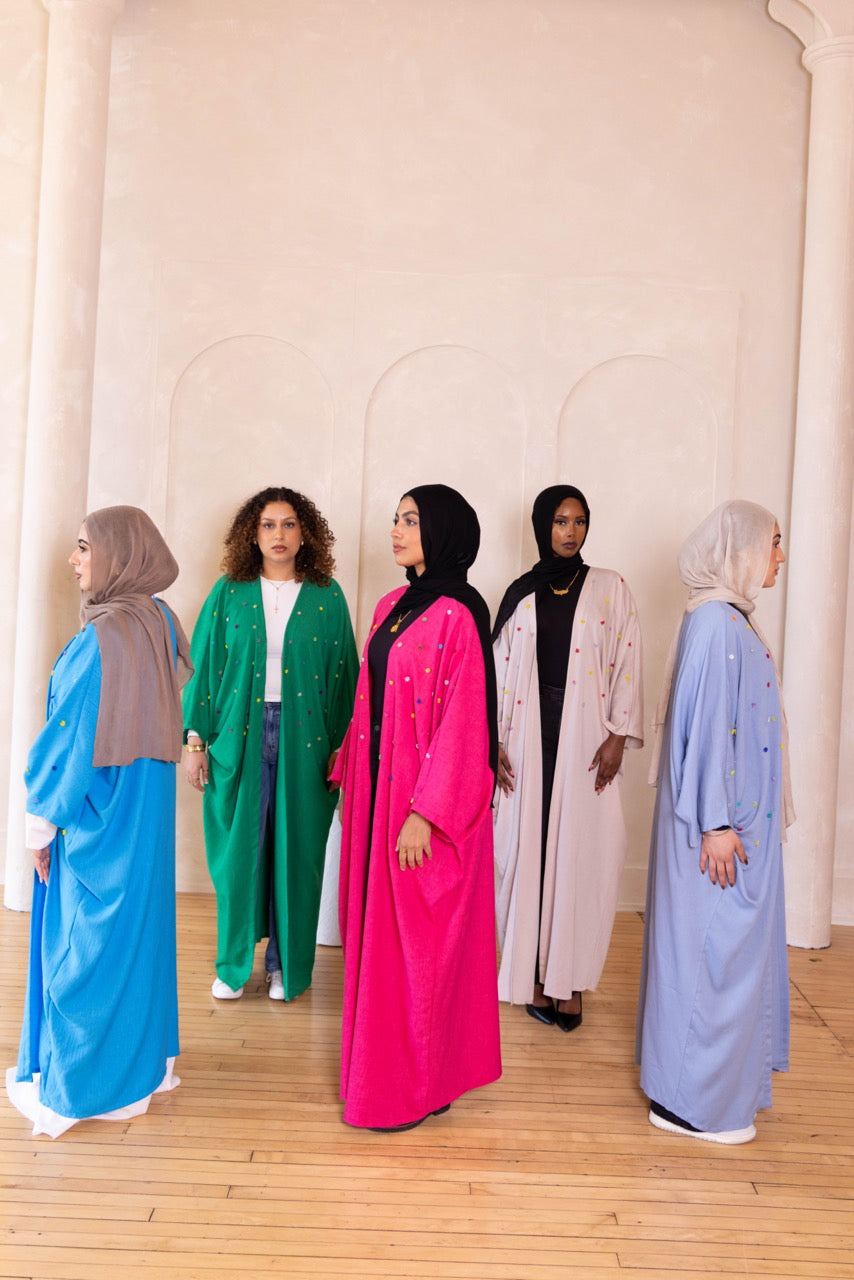 Beaded Flower Abaya