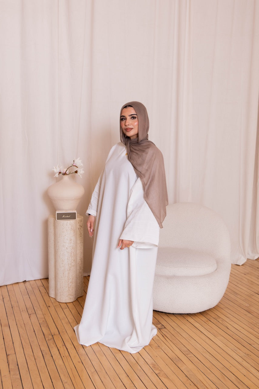 Pleated Sleeve Abaya