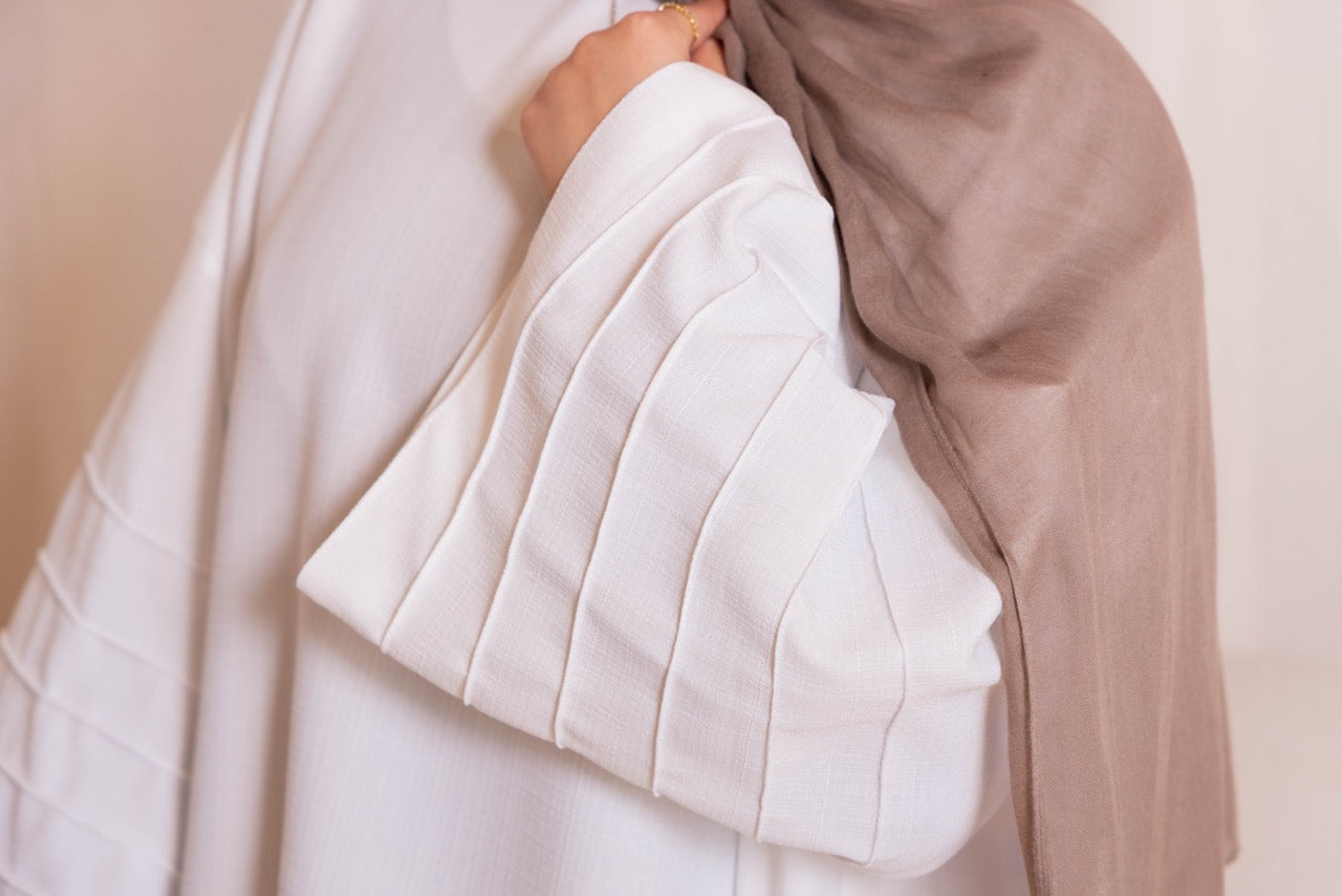 Pleated Sleeve Abaya
