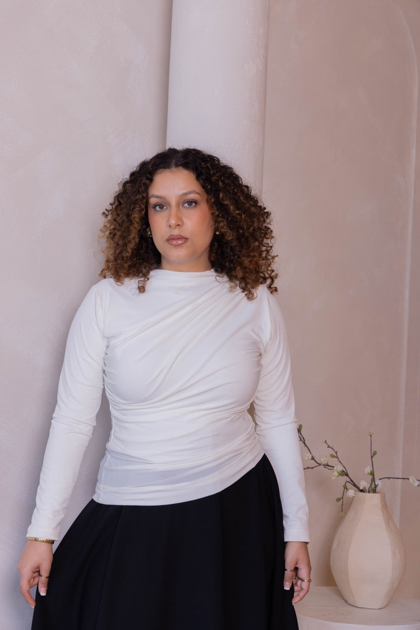 The Pleated Jersey Top